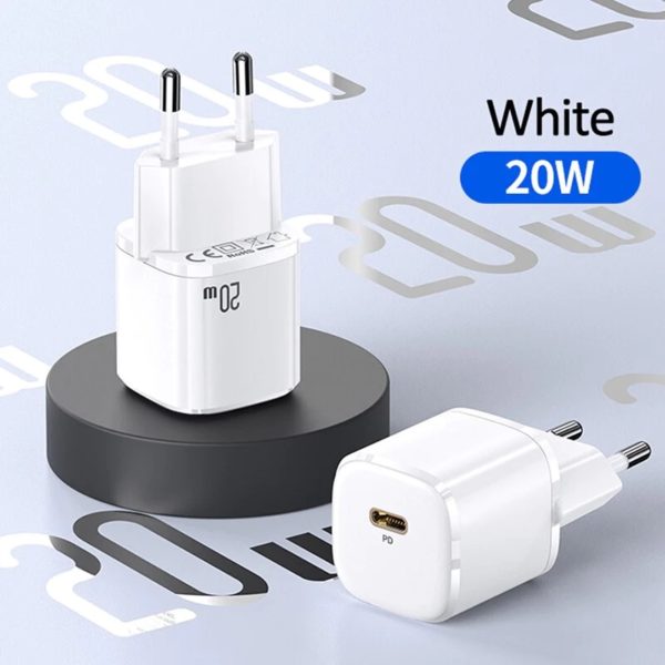 СЗУ USAMS US-CC124 T36 USB-C QC3.0+PD 20W white 1
