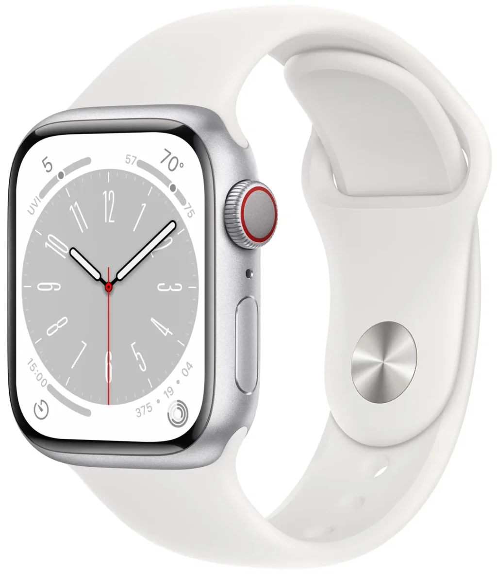 Умные часы Apple Watch Series 8 41 мм Aluminium Case Cellular, silver/white 1 Умные часы Apple Watch Series 8 41 мм Aluminium Case Cellular, silver/white 1