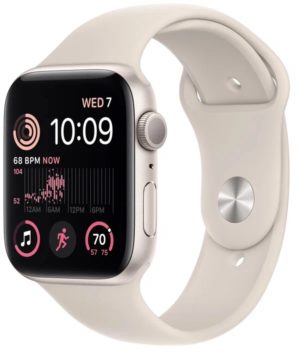 Умные часы Apple Watch Series SE Gen 2 44 мм Starlight Aluminium Case / Starlight Sport Band 1