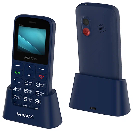 Мобильный телефон Maxvi B100ds Blue 1 Мобильный телефон Maxvi B100ds Blue 1