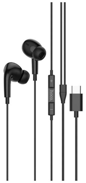 Наушники M101 Pro Type-C, Crystal joy wire-controlled, HOCO, вакуумные с микрофоном, черные 1