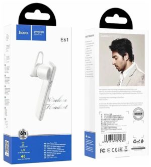 Bluetooth гарнитура HOCO E61 Gorgeous business BT headset white 1