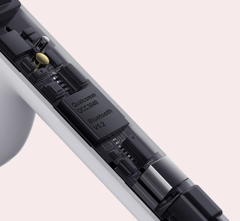 Беспроводные наушники Haylou MoriPods TWS розовый 15 Haylou MoriPods Флагманский чип Qualcomm QCC3040