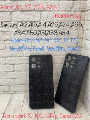 Силиконовая накладка под кожу питона для Redmi Note 12 Pro 4G черный 1