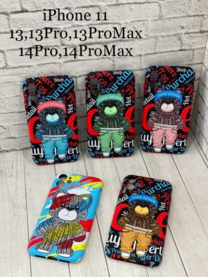 Силиконовая накладка LUXO для Apple iPhone 13 Pink Bear 1