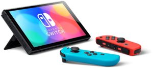 Игровая приставка Nintendo Switch OLED 64 ГБ, без игр, неоновый синий/неоновый красный 1