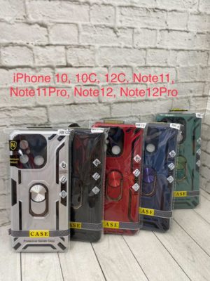 Противоударная накладка Armor Case с кольцом для Xiaomi Redmi Note 12 Pro 4G серебристый 1