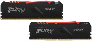 Оперативная память Kingston FURY Beast RGB 16 ГБ (8 ГБ x 2 шт.) DDR4 3200 МГц DIMM CL16 KF432C16BBAK 1