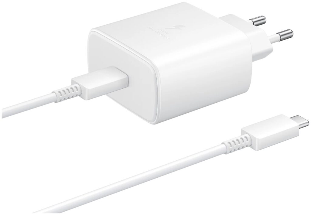 Сетевое зарядное устройство Samsung EP-TA845 + кабель USB Type-C, 45 Вт, белый 1 Сетевое зарядное устройство Samsung EP-TA845 + кабель USB Type-C, 45 Вт, белый 1