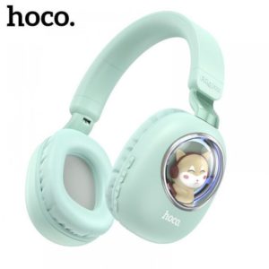 Наушники полноразмерные bluetooth HOCO ESD11 Cute luminous (мятно-зеленый) 1