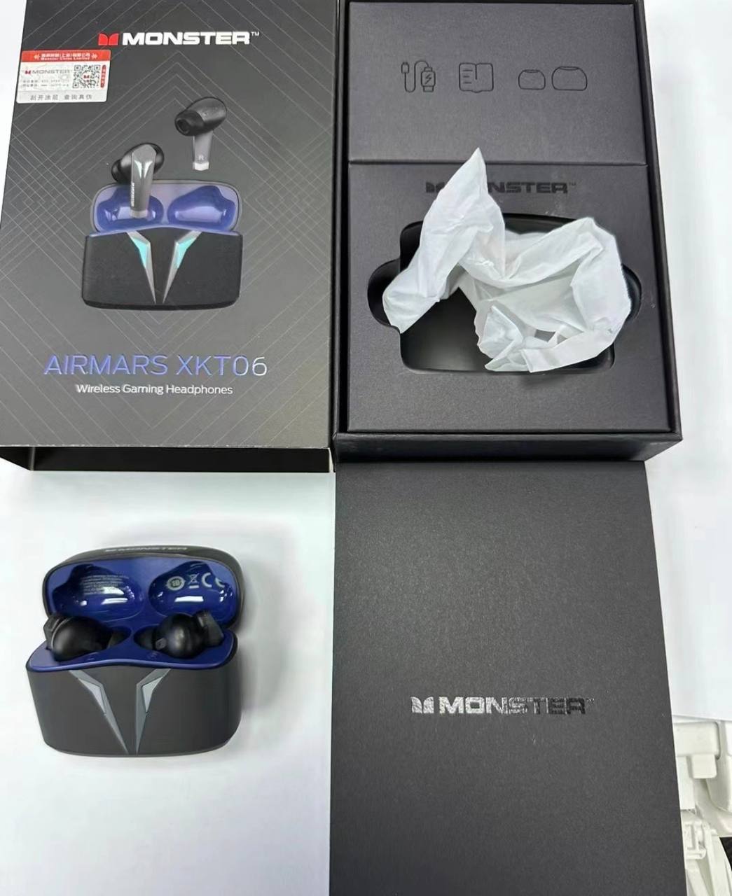 Наушники MONSTER TWS XKT06 вакуум black 1 Наушники MONSTER TWS XKT06 вакуум black 1