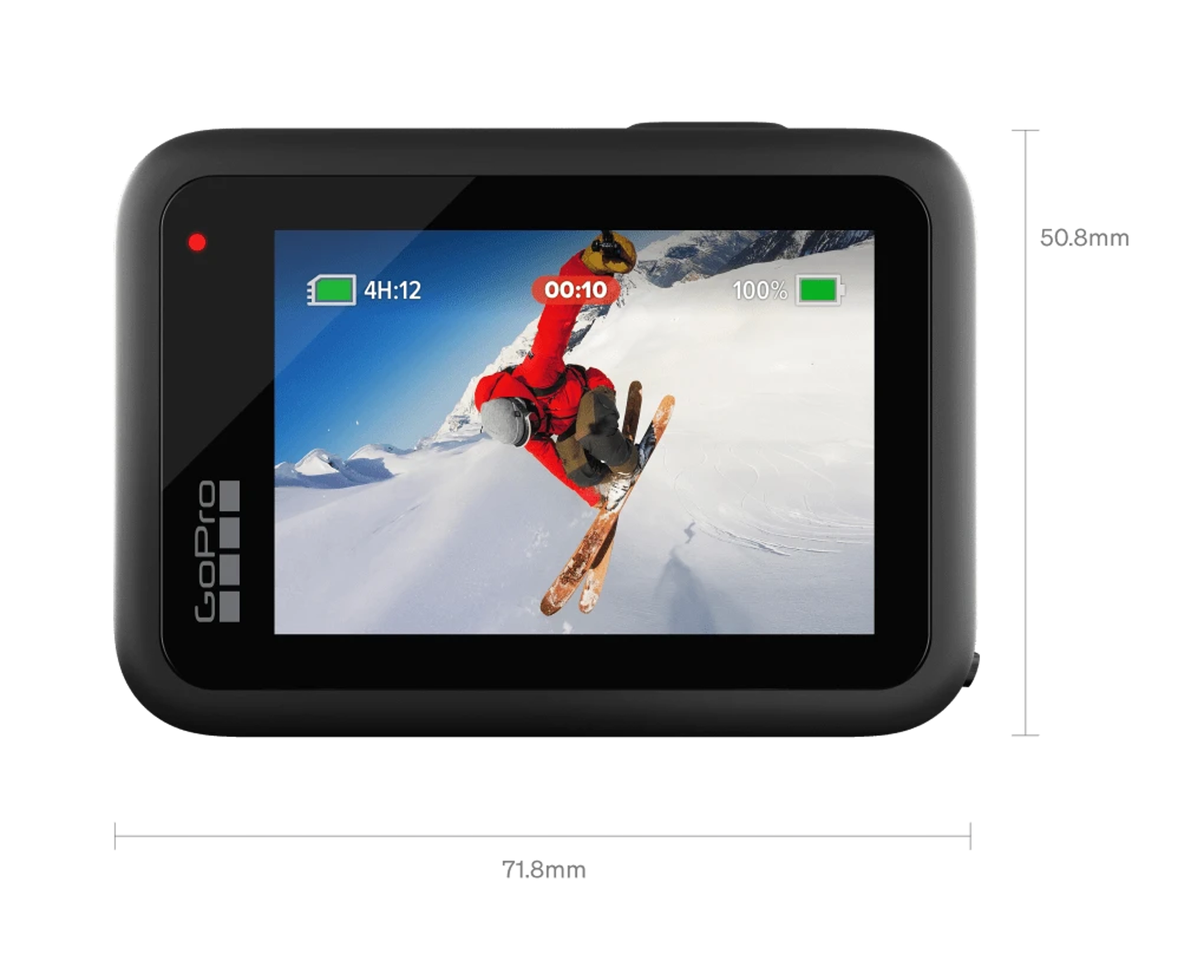 Экшн-камера GoPro HERO10 (CHDHX-101-RW), 23 МП, 5120x2880, 1720 мА·ч, black 25 HERO10, вид сзади
