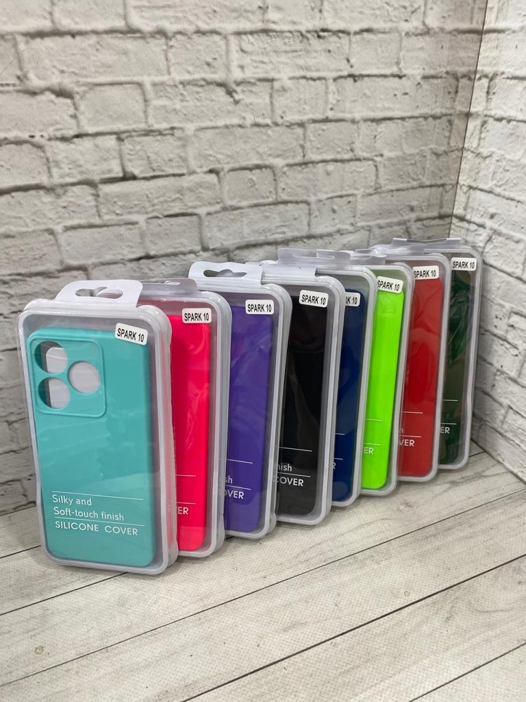 Силиконовая накладка без логотипа Silky soft-touch для Tecno Spark 10 салатовый 1 Силиконовая накладка без логотипа Silky soft-touch для Tecno Spark 10 салатовый 1