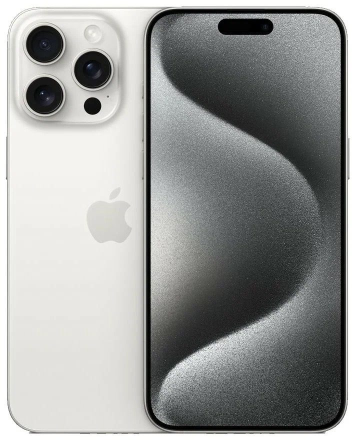 Apple iPhone 15 Pro Max 256 ГБ, Dual: nano SIM + eSIM, белый титан 1 Apple iPhone 15 Pro Max 256 ГБ, Dual: nano SIM + eSIM, белый титан 1