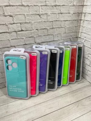 Силиконовая накладка без логотипа Silky soft-touch для Tecno Spark 10 бирюзовый 1