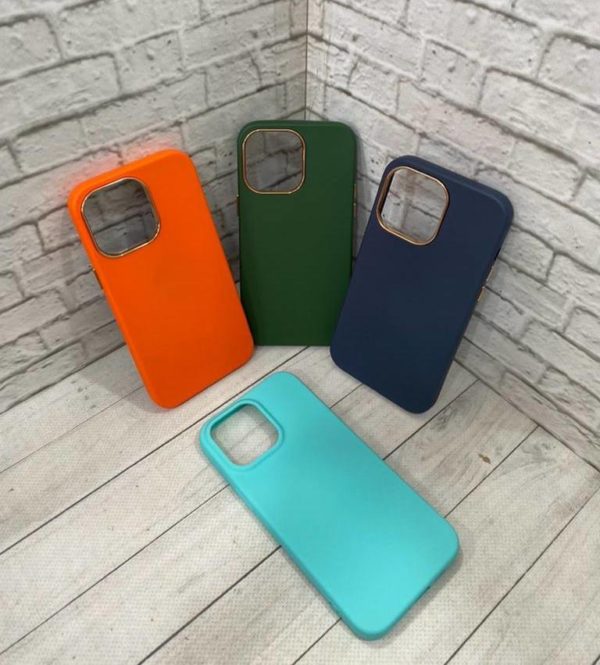 Силиконовая накладка без логотипа (Creative Case) для Apple iPhone 14 Pro Max (6.7), оранжевый 1