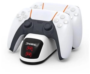 Зарядная док станция подставка для Dualshock PS5 с индикацией (Dobe TP5-0515B) 1