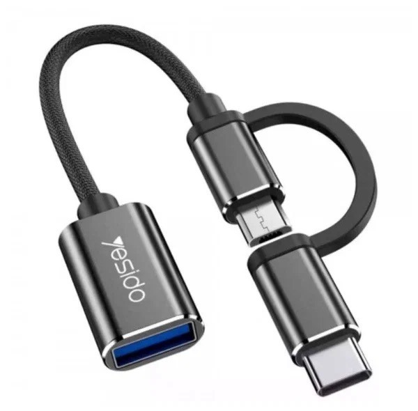 Переходник SK-08, OTG 2 в 1, USB2.0 to Micro USB/Type-C, черный 1 Переходник SK-08, OTG 2 в 1, USB2.0 to Micro USB/Type-C, черный 1