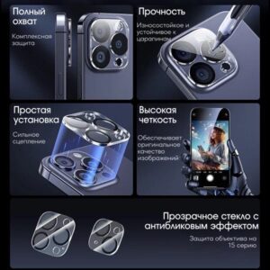 Защитнoe cтекло для камеры Remax GL-59 iP14Pro/14Pro Max purple 1