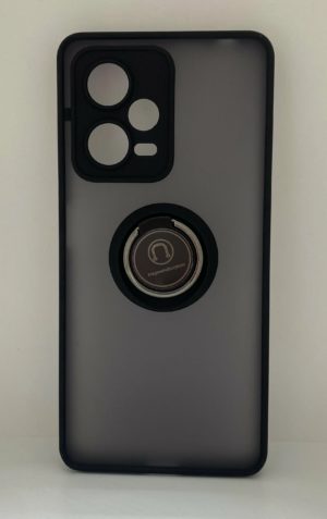 Пластиковая накладка под магнит с кольцом-держателем для Xiaomi Redmi Note 8 Pro черный 1