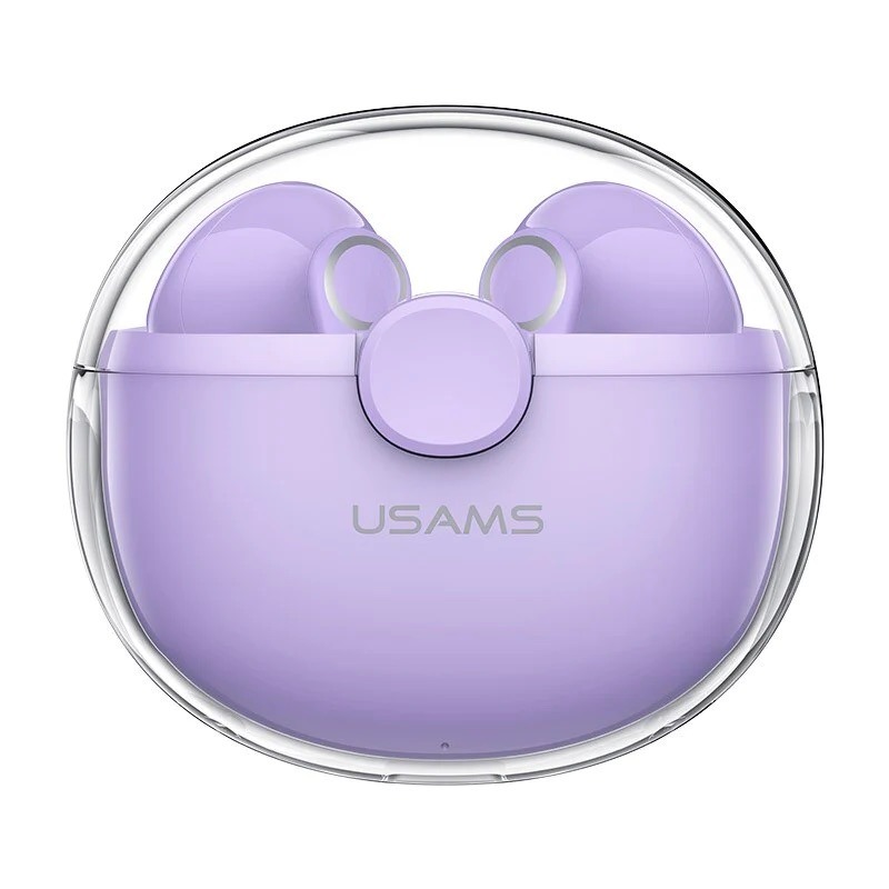 Наушники Bluetooth USAMS-BU12 TWS Earbuds BT5.1 purple 1 Наушники Bluetooth USAMS-BU12 TWS Earbuds BT5.1 purple 1