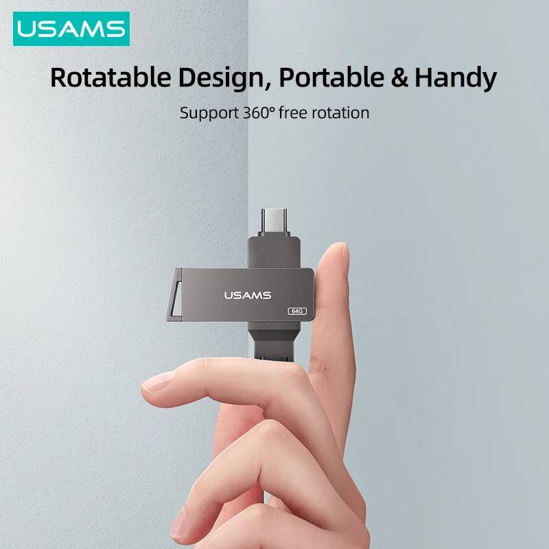 USB Flash Usams 32Gb 3.0 +Type-C Rotatable US-ZB199 iron-grey 1 USB Flash Usams 32Gb 3.0 +Type-C Rotatable US-ZB199 iron-grey 1