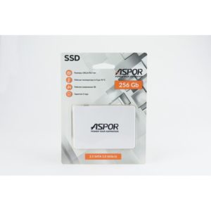 SSD 2.5" 256GB SATA3 Aspor (TLC, SM2259XT2, R/W 520/450MB/s, TBW 120, Plastic case)