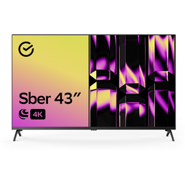 Телевизор Sber SDX 43U4123B черный 3840x2160, 4K Ultra HD, 60 Гц, Wi-Fi, Smart TV, Салют ТВ 1 Телевизор Sber SDX 43U4123B черный 3840x2160, 4K Ultra HD, 60 Гц, Wi-Fi, Smart TV, Салют ТВ 1