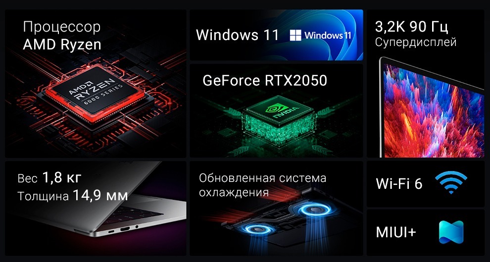 Ноутбук Xiaomi RedmiBook Pro 15 2022 Ryzen
