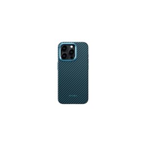 Усиленный чехол PITAKA MagEZ Pro 4 для iPhone 15 Pro 6.1", черный/синий (Black/Blue Twill) 1500D 1
