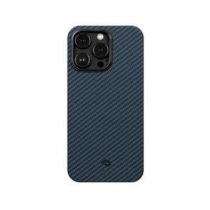 Чехол PITAKA MagEZ Case 4 для iPhone 15 Pro MAX 6.7", черный/синий (Black/Blue Twill) 1500D 1