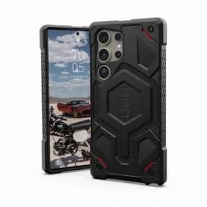 Чехол Uag Monarch PRO для Samsung Galaxy S24 Ultra совместим с MagSafe, чёрный (Kevlar-Black) 1