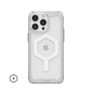Чехол с поддержкой MAGSAFE Uag Plyo для iPhone 15 Pro 6.1", цвет прозрачный/белый (Ice/White) 1 Чехол с поддержкой MAGSAFE Uag Plyo для iPhone 15 Pro 6.1", цвет прозрачный/белый (Ice/White) 1