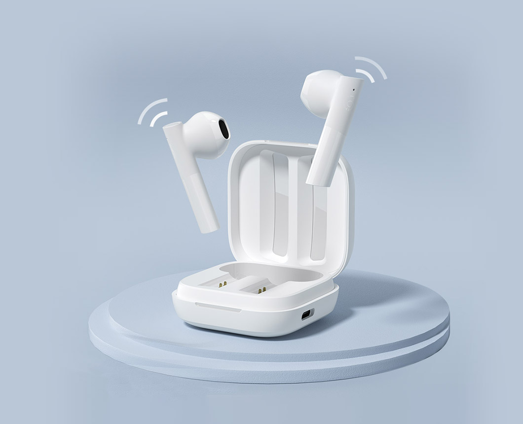 Наушники Haylou GT6 в белом кейсе