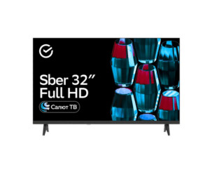 Телевизор Sber SDX 32F2126 черный 1920x1080, Full HD, 60 Гц, Wi-Fi, Smart TV, Салют ТВ 1