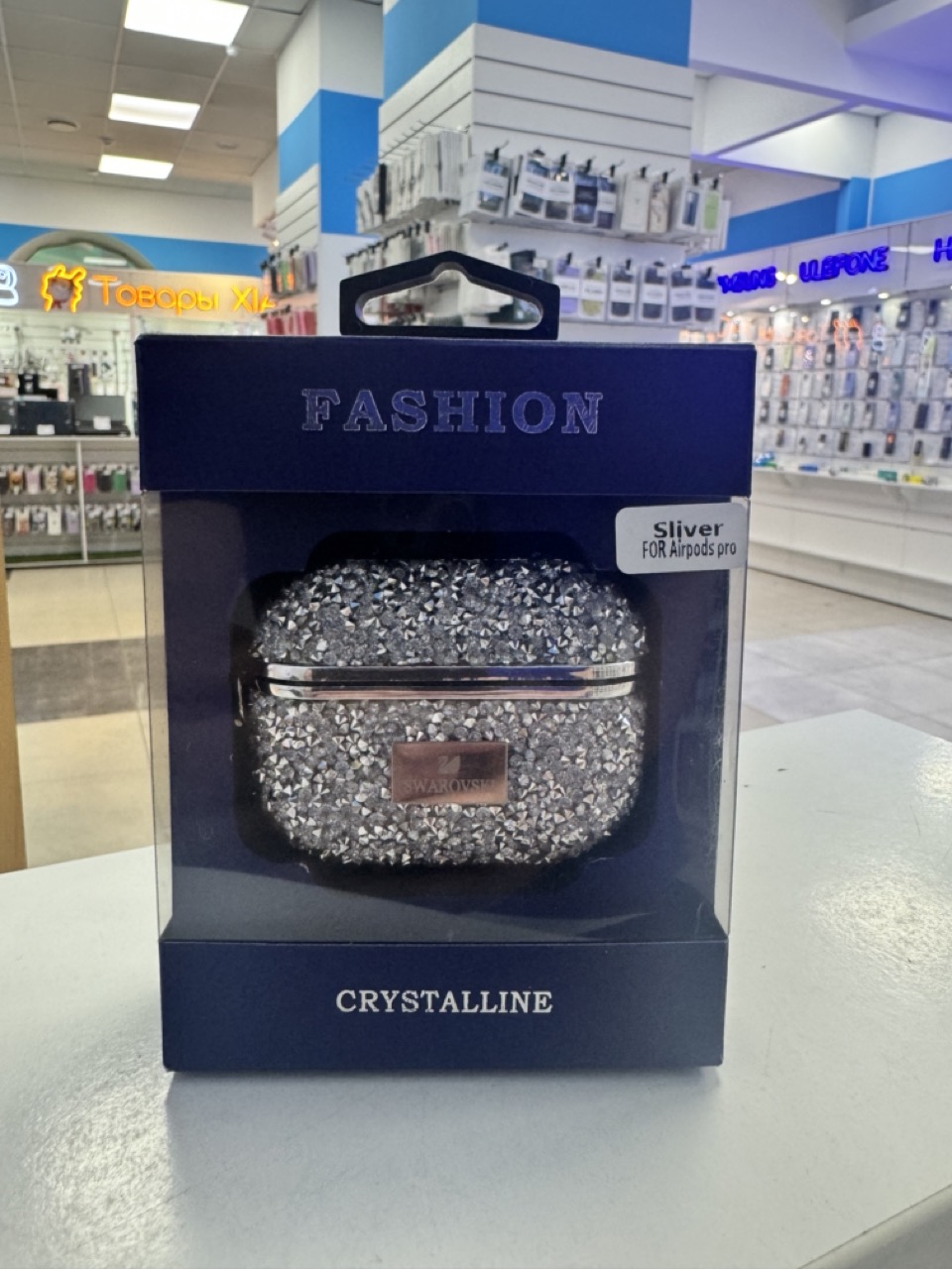 Чехол Swarovski for AirPods 3 Silver 1 Чехол Swarovski for AirPods 3 Silver 1
