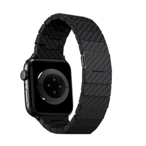 Браслет PITAKA Carbon Fiber Link серия Modern для Apple Watch 38/40/41/42/44/45/49mm, чёрно/серый (п 1