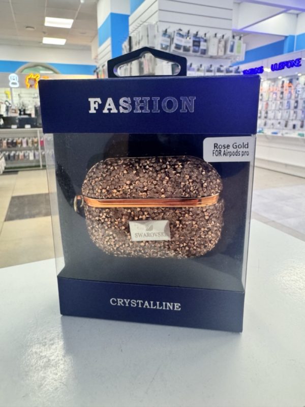 Чехол Swarovski for AirPods Pro 2 RoseGold 1