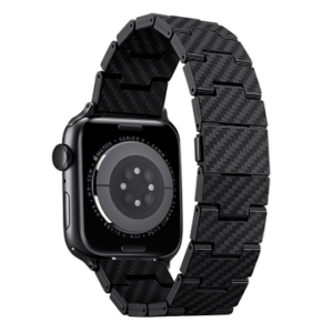 Браслет PITAKA Carbon Fiber Link серия Retro для Apple Watch 38/40/41/42/44/45/49mm, чёрно/серый (по 1