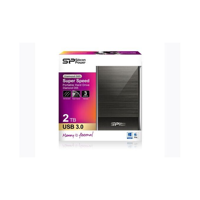 HDD ext 2.5" 2.0TB 5400rpm USB3.0 Silicon Power Diamond D05 Gray (SP020TBPHDD05S3T) 1 HDD ext 2.5" 2.0TB 5400rpm USB3.0 Silicon Power Diamond D05 Gray (SP020TBPHDD05S3T) 1
