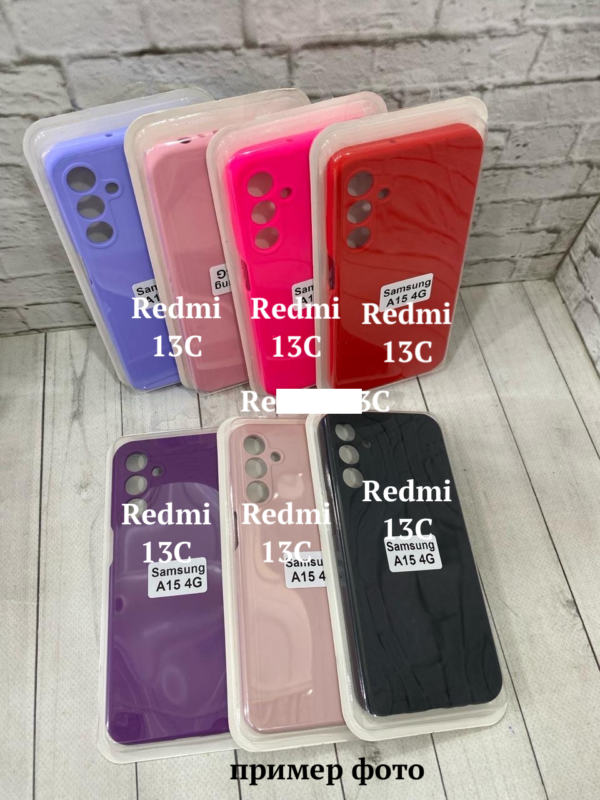 Silicone Case Full Xiaomi Redmi 13C/Poco C65 пудра 1