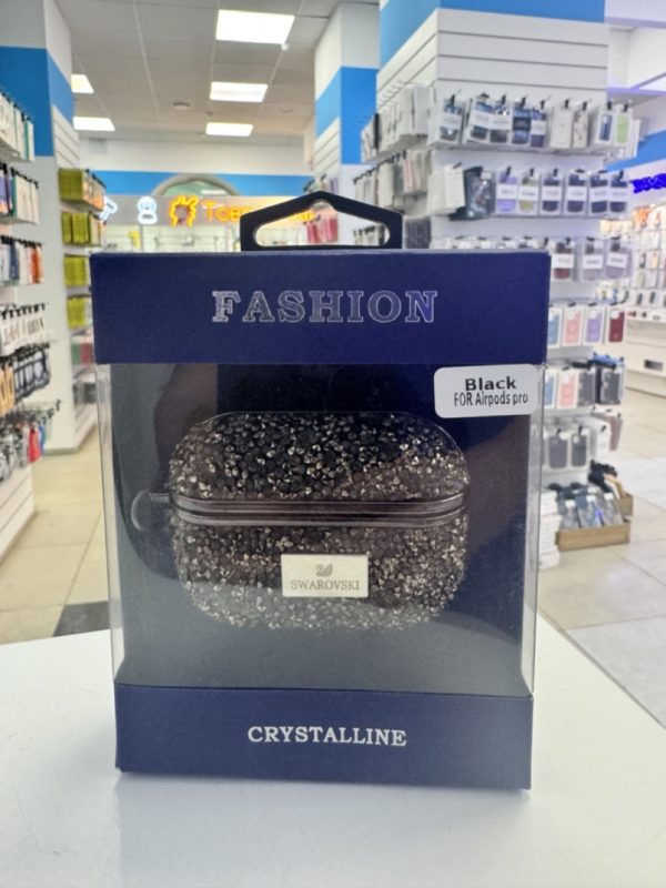 Чехол Swarovski fot AirPods Pro Black 1