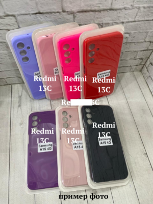 Silicone Case Full Xiaomi Redmi 13C/Poco C65 ярко-розовый 1