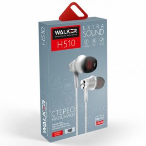 Наушники WALKER H510 с микрофоном серебро 1