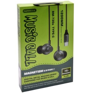 Наушники Remax RM-730 3.5mm вакуум с микрофон. grey 1