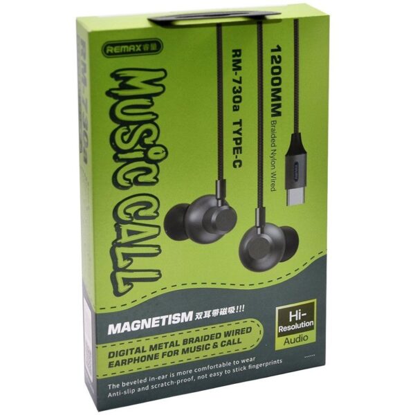 Наушники Remax RM-730 3.5mm вакуум с микрофон. grey 1