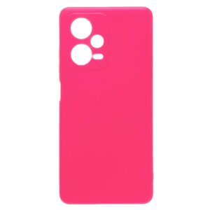 Силиконовая накладка без логотипа Silky soft-touch для Xiaomi Poco X5 Pro Ярко-розовый 1
