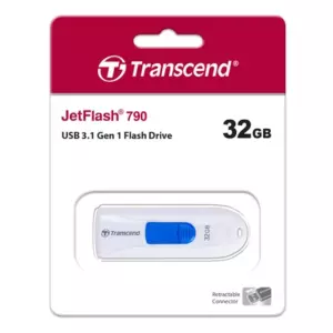 Флеш-драйвы Transcend JetFlash 790 32Gb USB 3.0 бел/син 1