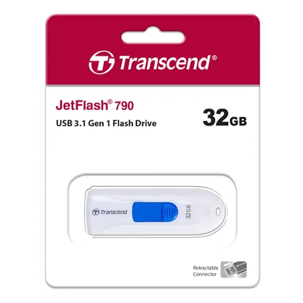 Флеш-драйвы Transcend JetFlash 790 32Gb USB 3.0 бел/син 1 Флеш-драйвы Transcend JetFlash 790 32Gb USB 3.0 бел/син 1