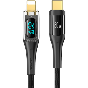 Кабель Type-C/Lightning USAMS US-SJ588 20W PD 1.2m black 1